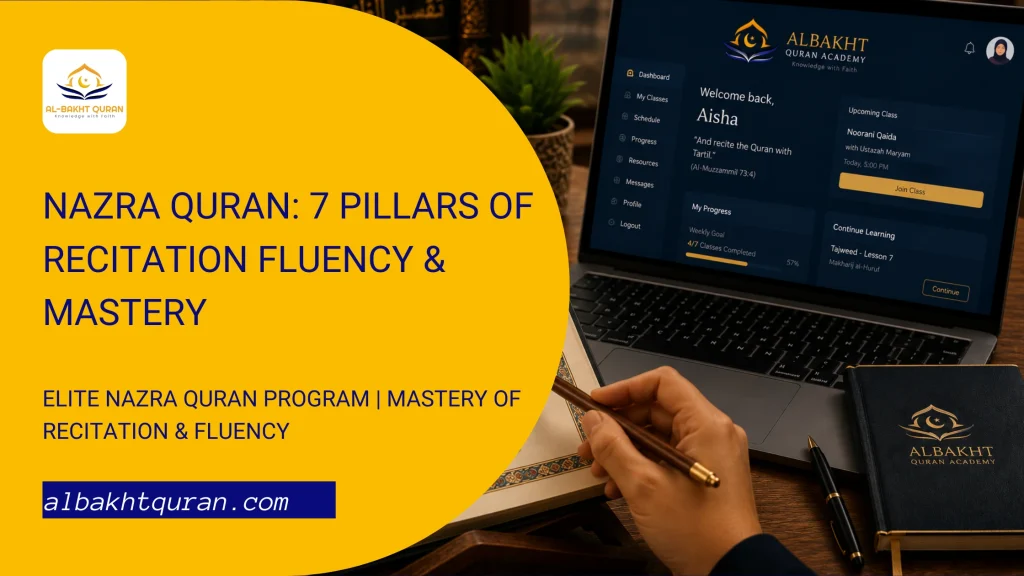 Nazra Quran fluency training for elite students at Albakht Academy.